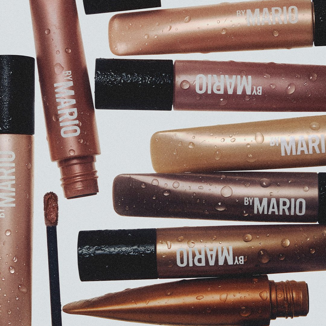 Makeup by Mario ad: The shadow tubes under water droplets.