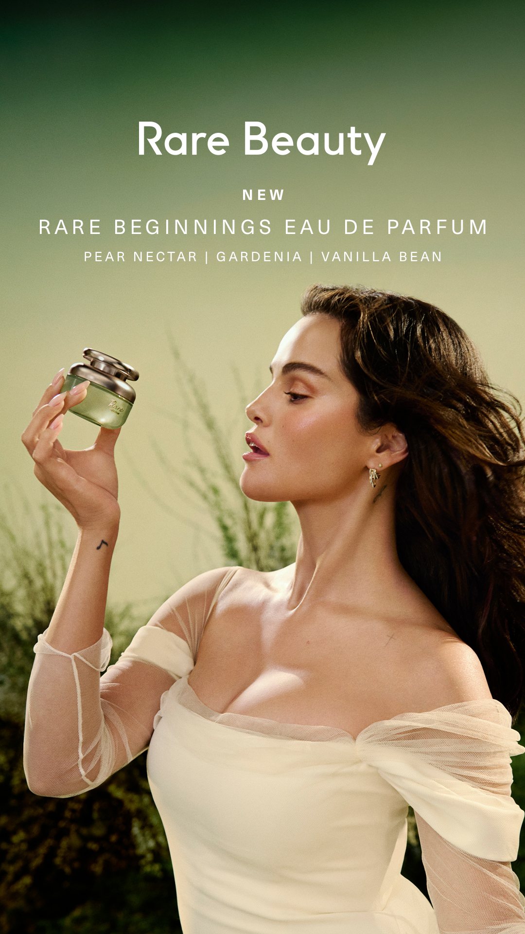 Rare Beauty ad: A new fragrance, shot as a campaign.