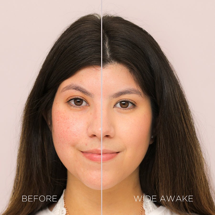 Before and with Wide Awake, half the face, from dominique.com